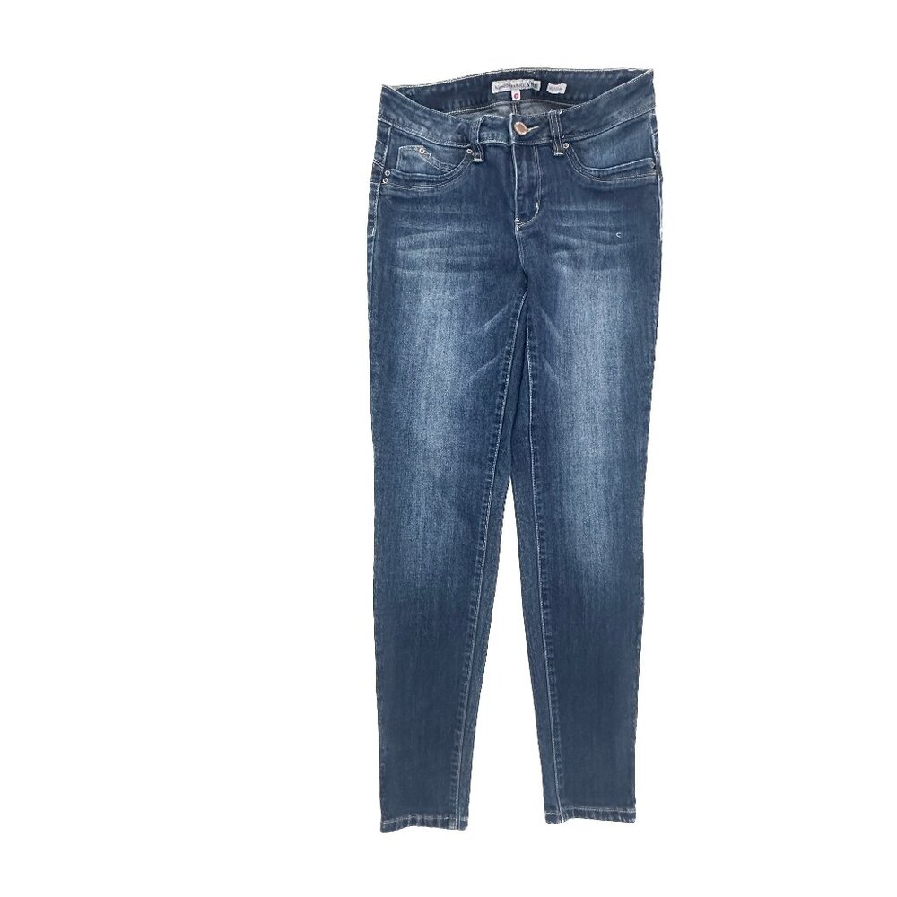 YMI Mid Rise Skinny Women's size 7 Dark Wash Blue Denim‎ Jeans
